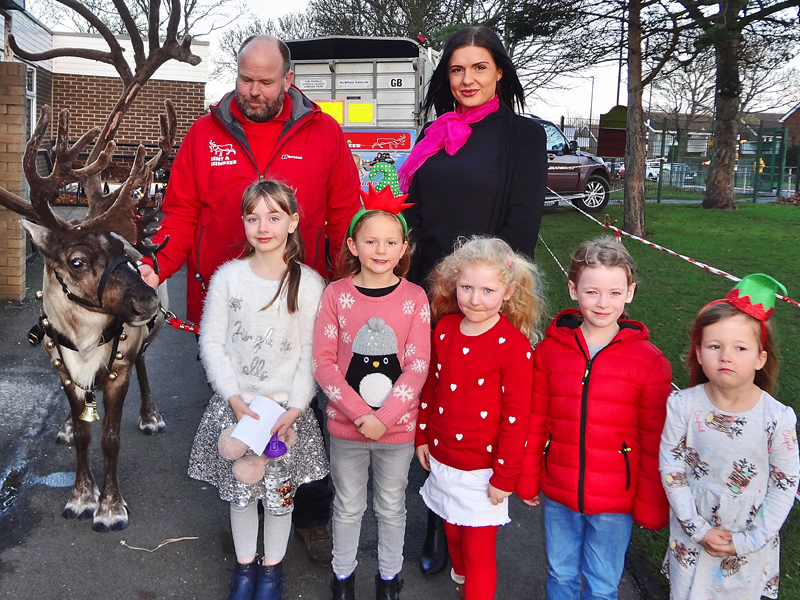 Rook Matthews Sayer sponsored a Real life Reindeer called ‘Rook’ much to the delight of the school children.