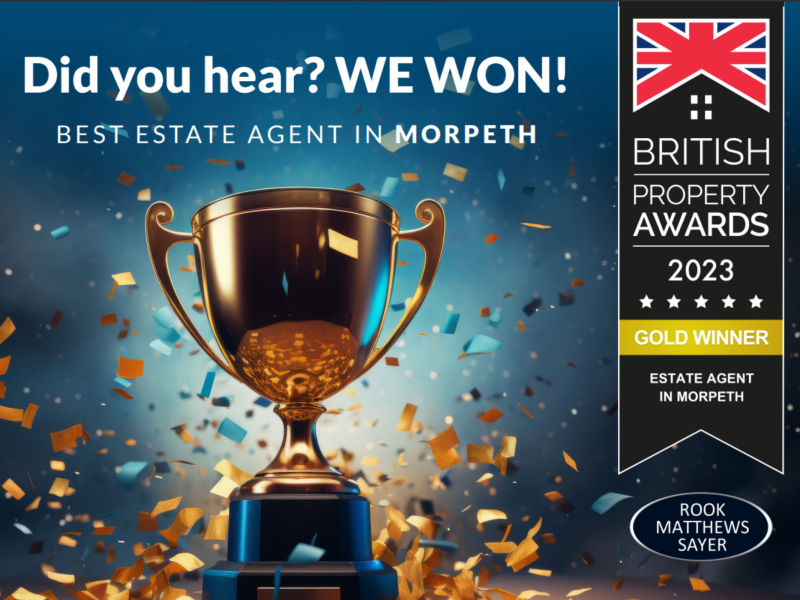 It’s official, for the third consecutive year our marvellous Morpeth branch have won Best Estate Agent in Morpeth from the British Property Awards.