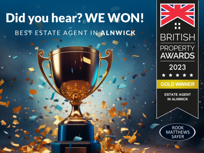 It’s official, for the third year running our amazing Alnwick branch have won Best Estate Agent in Alnwick from the British Property Awards.