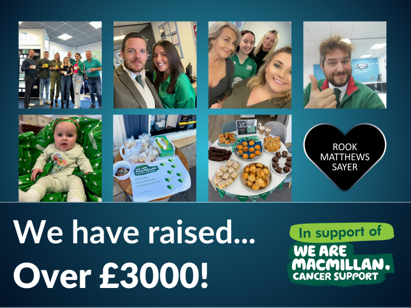 With your kind generosity we have been able to donate over £3000 to Macmillan Cancer Support!