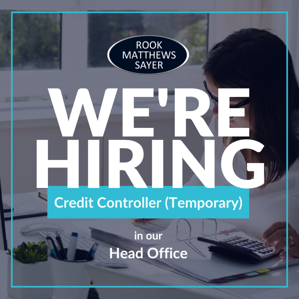 We are looking for an experience credit controller on a temporary basis to join our accounts team in Head Office.